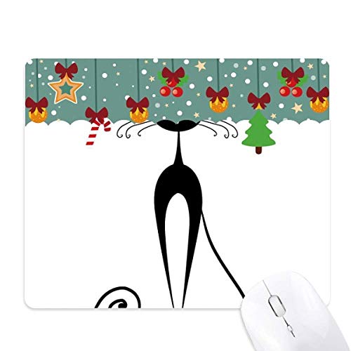 Tapis de souris de jeu silhouette chat noir pour bureau et informatique