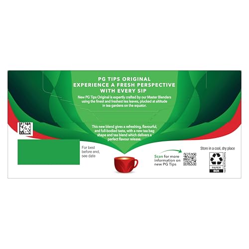 PG Tips Premium Black Tea Bags Non-Pyramid, 40 Count (Pack of 1)
