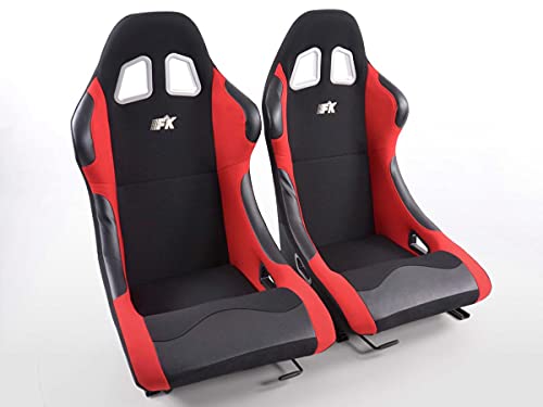 Siège baquet Los Angeles noir rouge pour vos sorties sur circuit et trackdays