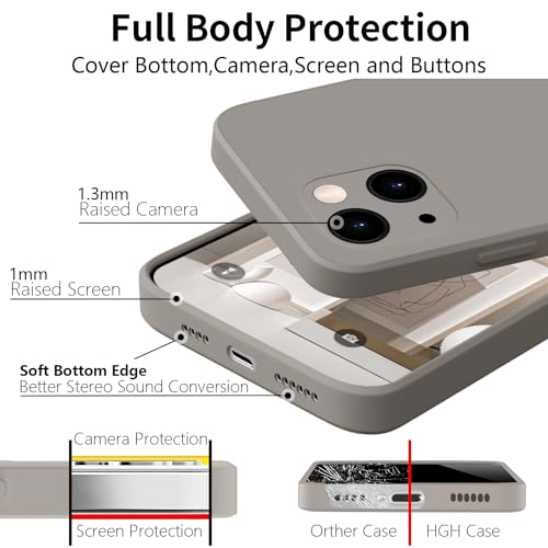 HGH for iPhone 15 Silicone Case with 1 Lanyard,for iPhone 15 Case Slim All-Around Protect with Microfiber Lining Scratch Resistant Phone Case for iPhone 15 6.1 Inch - Image 4