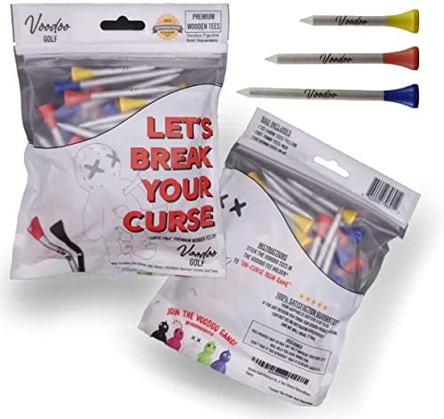 Premium Wooden Golf Tees 2-1/8" (54mm), 2-3/4" (70mm), 3-1/4" (83...