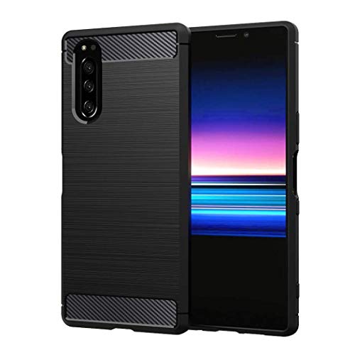 GAPlus Sony Xperia 5 Case - Ultra Slim Carbon Fibre Shockproof Bumper Case Cover For Sony Xperia 5