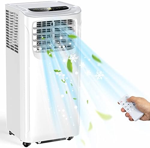 Portable Air Conditioners, 8500 BTU Portable AC Uint with Dehumidifier & Fan Mode for Room up to 350 Sq.Ft, 3-in-1 Room Air Conditioner with Remote, 24Hrs Timer, Installation Kit for Home Office