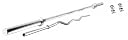 FITNACE 5 FEET (23MM) Straight Rod with 3 FEET 23MM CURL Rod with Round Locks gallery image