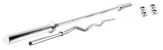 FITNACE 5 FEET (23MM) Straight Rod with 3 FEET 23MM CURL Rod with Round Locks