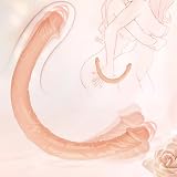 Q2P-16.5 Inches Huge Long Both Ends Play Tool Flexible Female Personal Leisure Soft Products (Color)