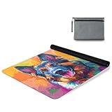 ALAZA German Shepherd Dog Head Colorful Painting Art Style Yoga Mat Non Slip Fitness Exercise Mat, Workout Mat for Yoga, Pilates and Floor Exercises