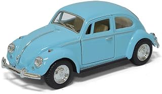 KiNSMART - 1967 Volkswagen Classical Beetle Pastel Series 5" 1:36 Scale Die Cast Metal Model Toy Car w/Pullback Action (Blue)