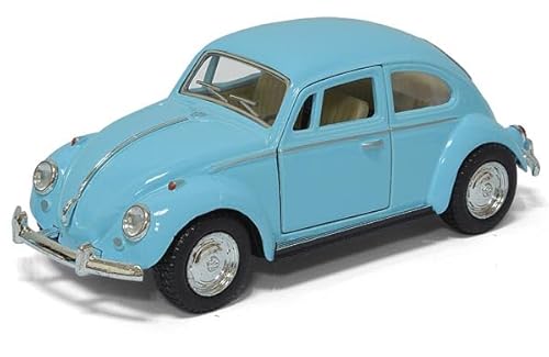 KiNSMART - 1967 Volkswagen Classical Beetle Pastel Series 5" 1:36 Scale Die Cast Metal Model Toy Car w/Pullback Action (Blue)
