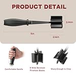 Meat Chopper, Hamburger Grinder, Premium Heat Resistant Smasher for Ground Beef, Burger Grinder Nylon Potato Mix Tool-Black - Image 2
