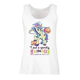 lepni.me Femme Débardeur sans Manche Sorcière Licorne - Je Vous AI lancé Un sortilège Arc-en-Ciel! Halloween (XXL Blanc Multicolore)