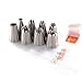 kowanii Large Icing Piping Tip Cupcake Decorating Tip Set Kit Cake Decorating Supplies, 8 Frosting Tip Nozzle, 10 Pastry Bag, 2 Coupler