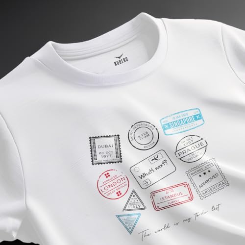 Image of Nobero Men's Regular Graphic Printed T-Shirt for Men | Soft Cotton | Classic Fit | Printed Casual Tshirt for Men