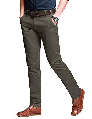 Image of Match Mens Regular-Fit Casual Flat Front Chino Pants