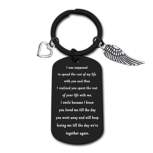 Memorial Gifts Keychain In Memory of Husband/Wife Gifts Sympathy Keychain