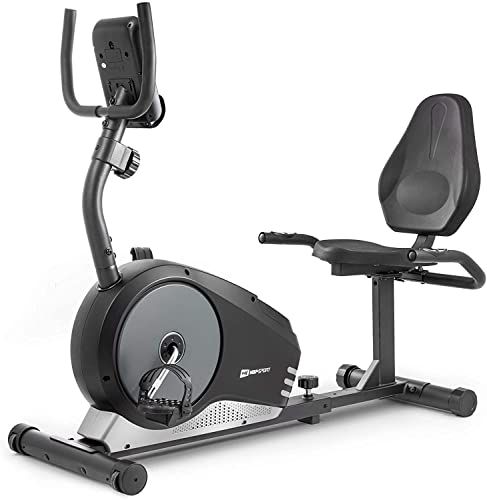 Hop-Sport Root Liegeergometer - Liegeheimtrainer mit Handpulssensoren, 9,5 kg Schwungmasse, 8 Widerstandsstufen… – Bild 3