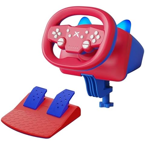 DOYO Pro Gaming Steering Wheel with Pedals, 270 Degree Racing Wheel with Dual-Vibration Motors, Steering Wheel for PC, PS4, Switch, PS3, IOS, Android Race Games, Screenshot Capture Cover