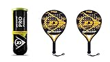 Balance: Mittel Dunlop Padel Schläger Set Omega ORANGE PRO & 3 Dunlop Pro Bälle