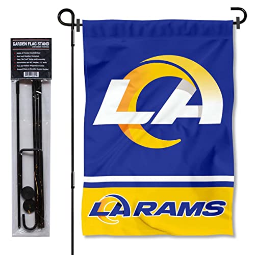 Los Angeles Rams Garden Flag and Flagpole Mount