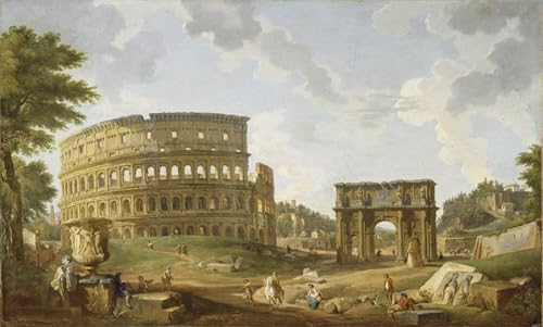 Vue du Colisée par Paolo Pannini poster vintage qui inspire au voyage