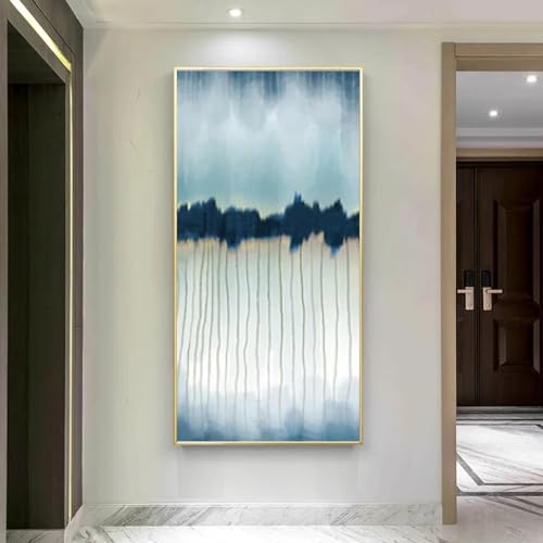 Toile moderne encadrée pour salon : sublimez votre grand mur avec l'affiche abstraite HYFBH