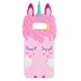 Joyleop Pink Unicorn Case for Samsung Galaxy S8, Cute 3D Cartoon Animal Cover,Kids Girls Cool Fun Soft Silicone Gel Rubber Kawaii Character Fashion Unique Cases Protector Shell Skin SamsungS8