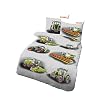 CLAAS Kinderbeddengoed voor jongens, 135 x 200 cm, tractor- en maaidorserdesign, flanellen beddengoed 135 x 200 cm…