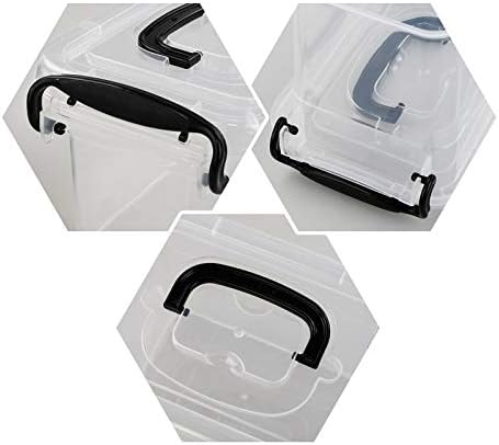 Gitany Mini Transparent Plastic Latch Box, 6 Packs Storage Boxes with Handle