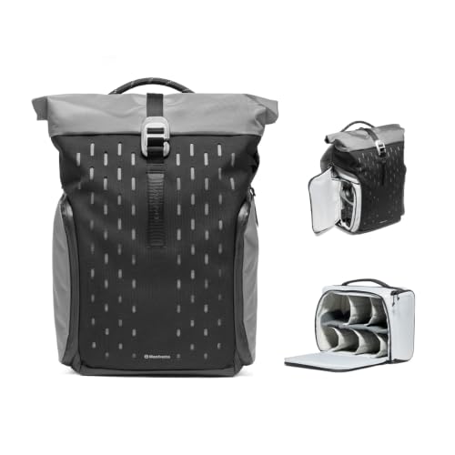 Mochila fotográfica 30L impermeable con acceso lateral y compartimento para ordenador portátil 16"