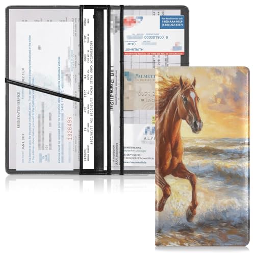 Organizador de documentos de cuero slim miniatura 1