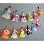 Glittery Garden 24 Pcs Party Hats Birthday Activity Kit with Stickers - Kids Fun Arts & Crafts. Make Your Own Animal & Monster Theme Party Favors & Game Supplies - Image 4