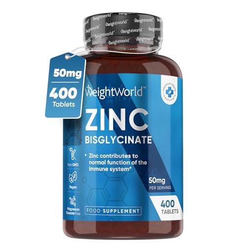 High Strength Zinc Tablets 50mg – 400 Vegan Tablets