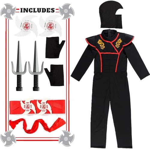 Satkull R-XX00 Ninja Costumes Boy Ninja Costume Set Kids Halloween Ninja Costumes Ninja Halloween Cosplay Dress Up thumb #4