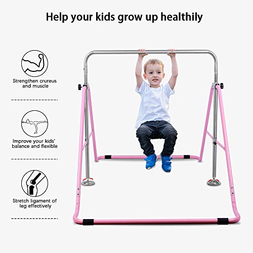 Onetwofit Gymnastics Bars Kids Kip Training Bars For Home,Folding Horizontal Bars With Adjustable Height,Practice Bar Gymnastic,Junior Training Bar For Child Ot128 #TOP6
