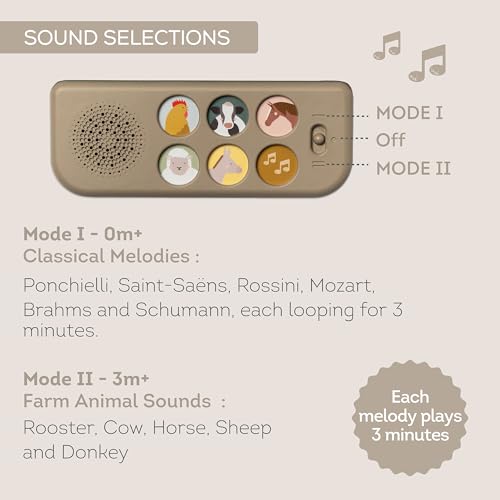 Taf Toys Musical Tummy Time Book, High Contrast Baby Books for Newborn 0-6 Months with Classical Melodies, Interactive Animal Sounds, Black & White Sensory Soft Montessori Toy for Infant - Image 4