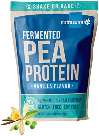 Nutrasumma 100% 2 LB Plant Based Fermented Pea Protein Powder, North American Sourced Peas, Non-GMO, Gluten & Soy Free