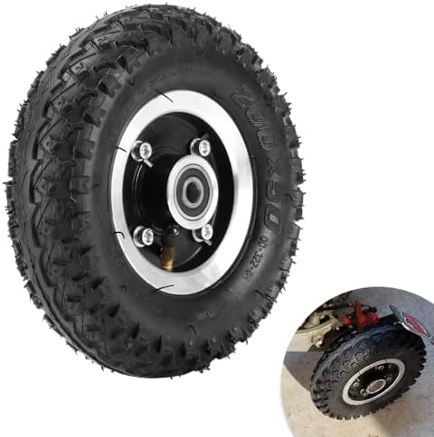 200x50 Electric Scooter Tire 8"x2" Pneumatic Wheel 8in Inflation Tyre Air Tire & 10mm Bearing Alloy Hub for Mountain Scooter and Mountain Skateboard Off-road Tire