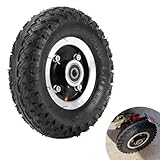 200x50 Electric Scooter Tire 8'x2' Pneumatic Wheel 8in Inflation Tyre Air Tire & 10mm Bearing Alloy Hub for Mountain Scooter and Mountain Skateboard Off-road Tire