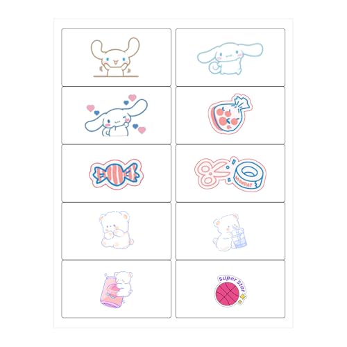 Image of 100 Sheets 2 inchx4 inch Shipping Address Labels, 10-UP Blank Mailing Labels, White Self-Adhesive Customized Stickers for Inkjet and Laser Printer