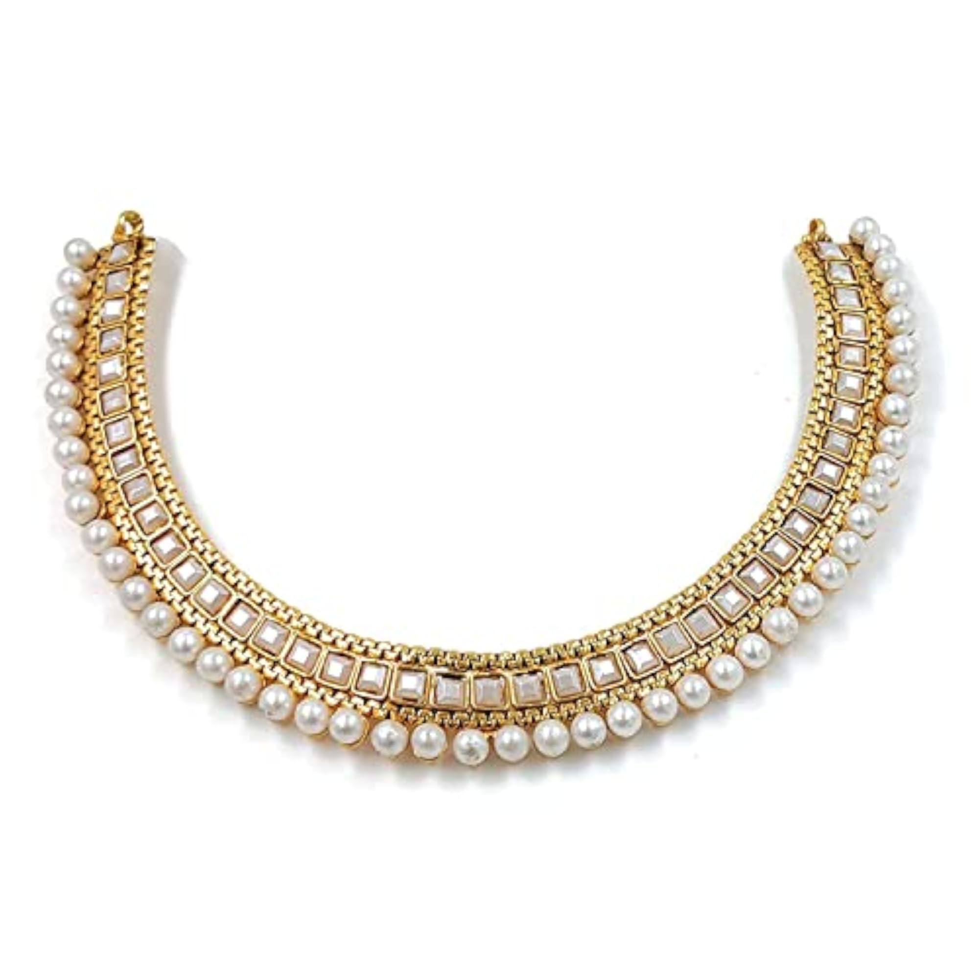 Plated Traditional Choker Necklace Jewellery Set