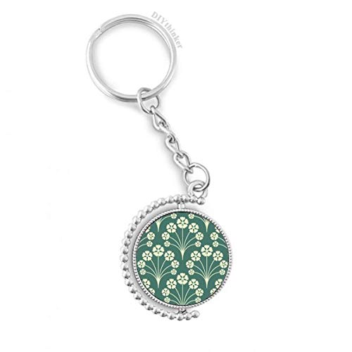 Llavero de estrella decorativa giratoria verde y blanca, el detalle perfecto de oficina