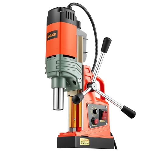 VEVOR Magnetic Drill Press, 1400 W, 2 in Boring Diameter, 2810 lbf Power Portable Mag Drill Press, 0–800 RPM Adjustable Speed, with Weldon Shank, for Metal Surface, Industrial and Home Improvement by VEVOR - Image 3
