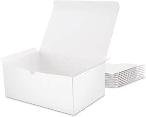 MALICPLUS 10 Gift Boxes 24x16.5x10 CM Gift Boxes with Lids, White Boxes ...
