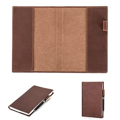 Hiram Funda de Piel Auténtica para Cuaderno A5, Funda para Cuaderno A5 de Piel de Caballo Loco para Viajes y Regalo de Negocios (Solo Cubierta) (Cubierta A5) | Ya disponible en tu tienda friki favorita! En mundofriki.es!