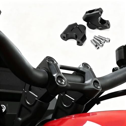 Soporte del manillar extensor ajustable abrazadera de montaje motocicleta NX500 plata 5