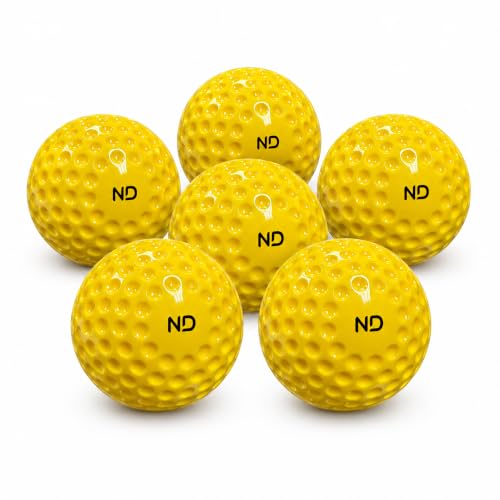 Image of ND Sports Cricket Bowling Machine Balls - 6 Pack | High-Performance Training Balls for All Bowling Machines | Durable PVC, Accurate Flight, Ideal for Batting Practice & Skill Improvement (Yellow)