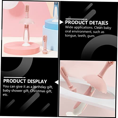 Toddmomy 1 Conjunto Pinguim Escova De Dentes Mordedor De Silicone Para Bebê Escova De Dentes De Bebê