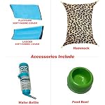 Deluxe Double Unit Two Full Story Durable Front Doors Tight 1/2-inch Wire Spacing Chew-Free Small Animal Critter Home Cage Water Bottle Food Bowl for Feisty Ferret Hammock Rat Mice On Wheels - Image 6