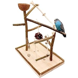 Vogelgaleria Luxus Vogelspielplatz aus Naturholz