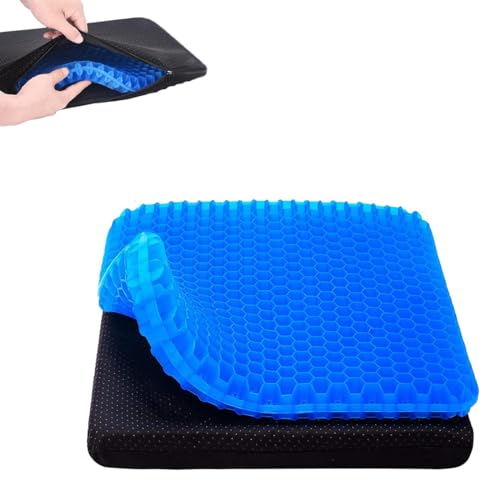 Coussin de siège en gel double épaisseur de qualité supérieure ergonomique